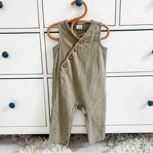 PatPat Green and Tan Bodysuit Wrap-Style One Piece